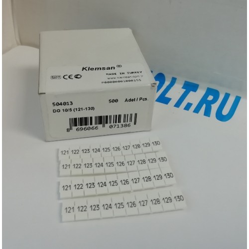 Klemsan, 504012, DO 10-5; горизонтальная маркировка (111-120)
